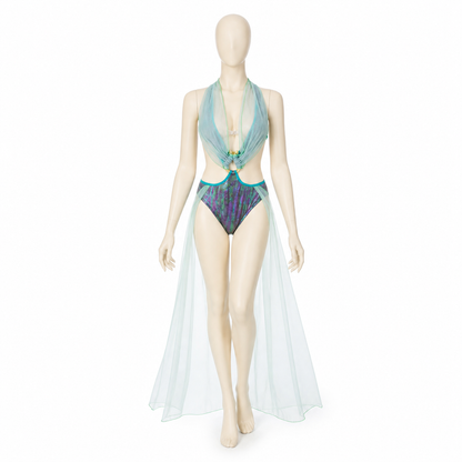 Stage Costume with a Sheer Cape Costume Capes detail 2