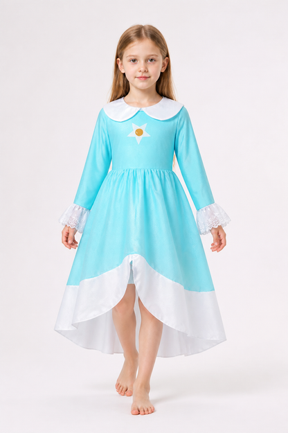 Rosalina Dress, Light Blue with White Stars Costume Dresses detail 2