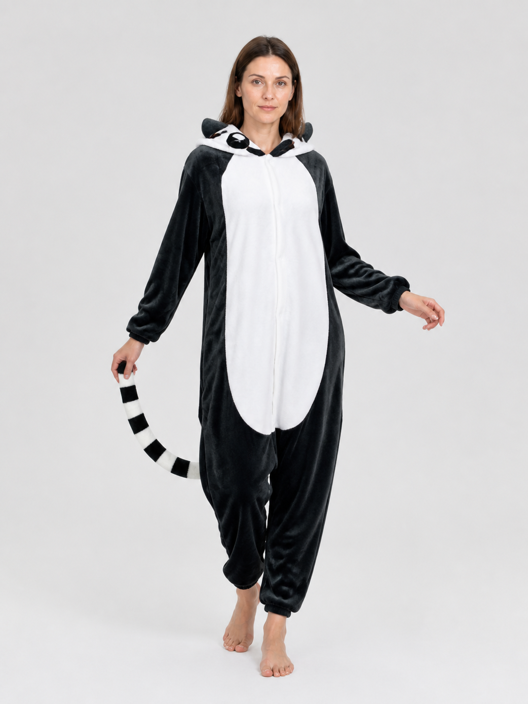 Husky Flannel Hooded Kigurumi Pajamas product detail 2