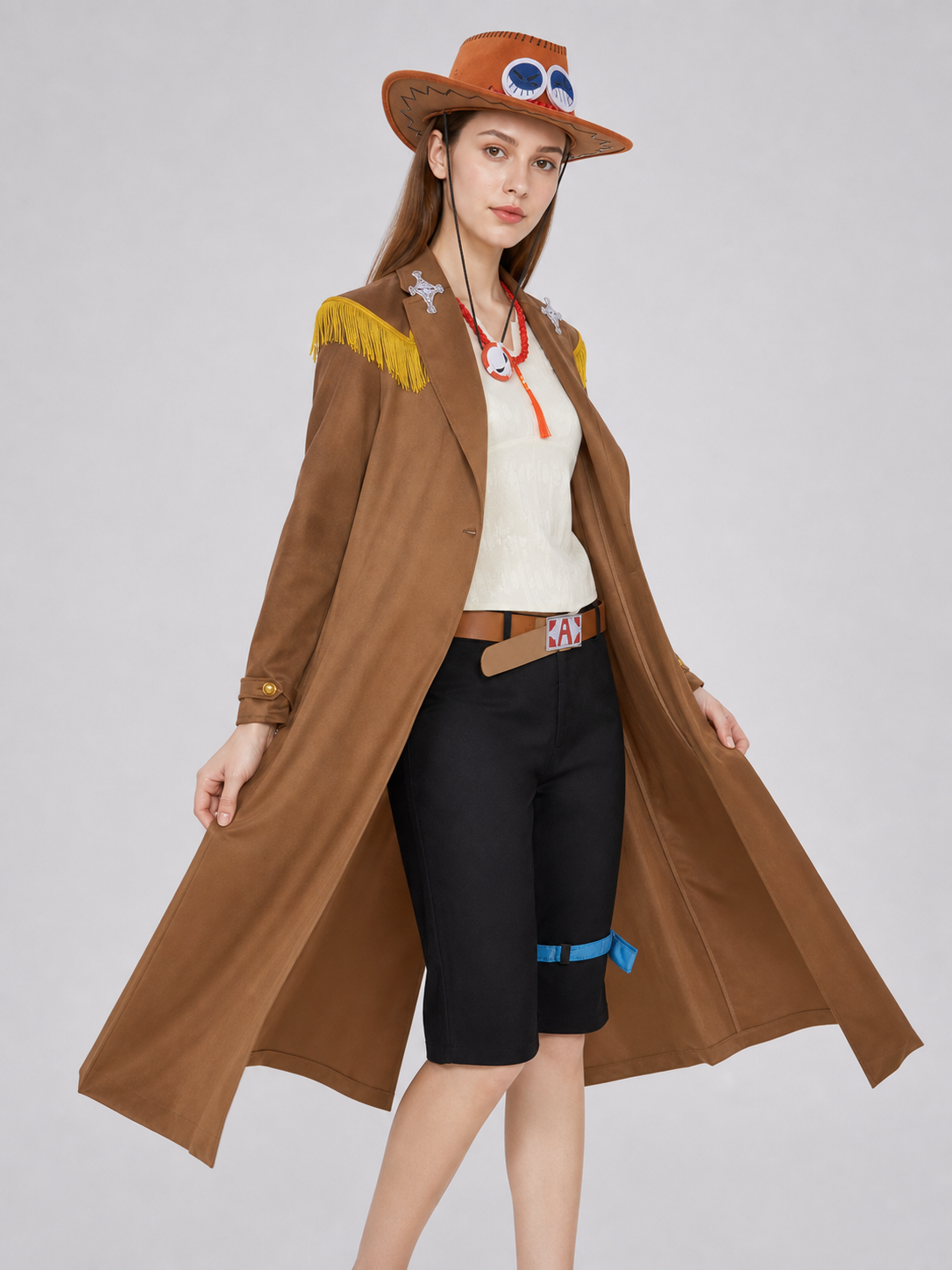 Ace One Piece Cosplay Costume: Coat and Accessories