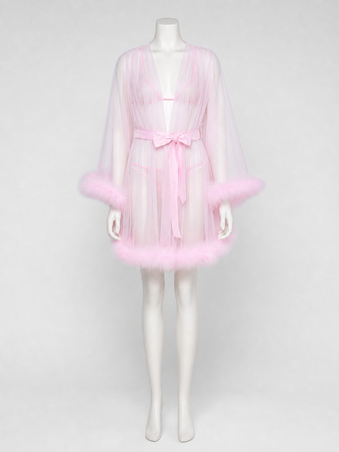 Pink Sheer Adult Cape with Trim Costume Capes detail