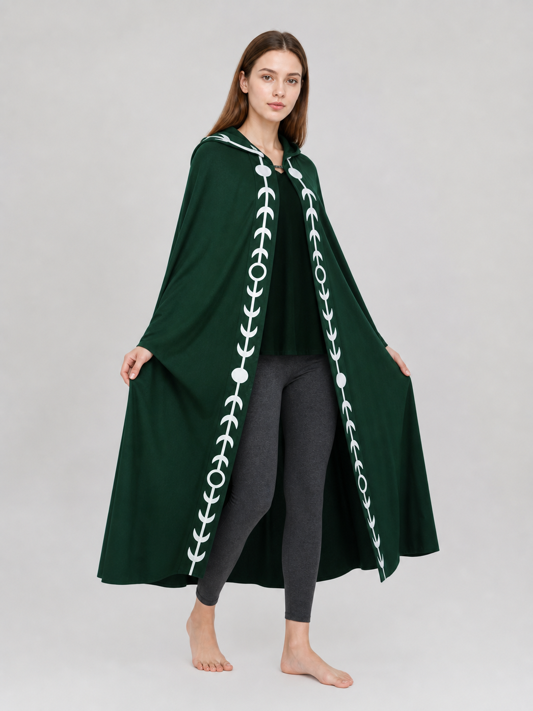 Renaissance-Style Hooded Cloak Cape