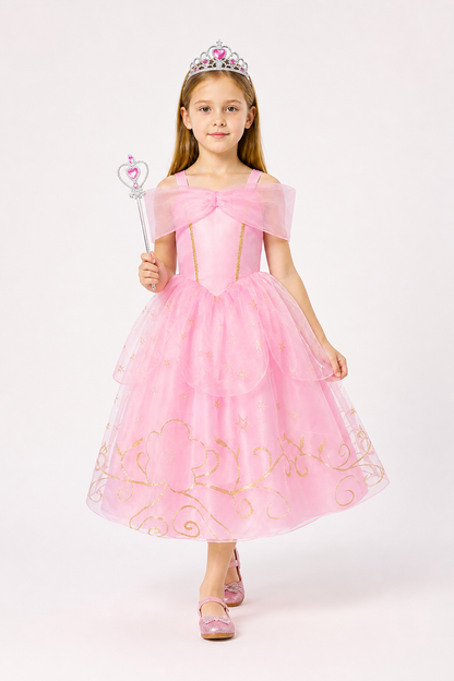 Princess Dress with Crown and Magic Wand Costume Dresses detail 2
