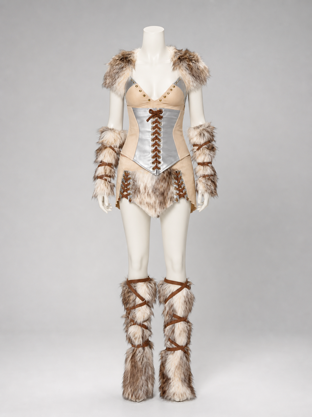 Historical Viking Costume with Horned Headwear Costumes detail