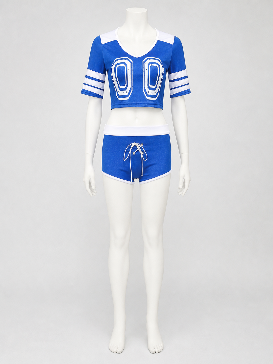 Sports Set with V-Neck and White Stripes