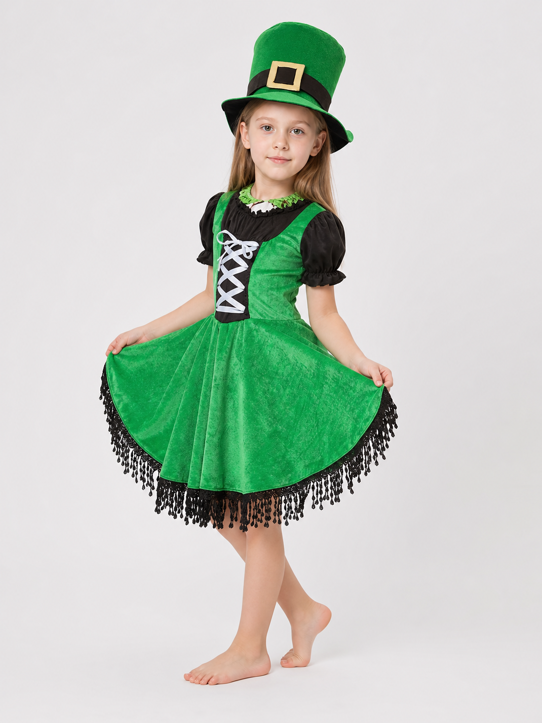 Leprechaun costume with green hat