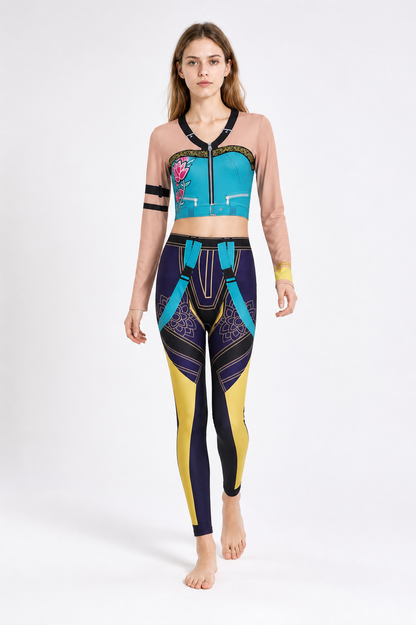 Zoe Cosplay Jumpsuit with Front Zipper Costumes detail 2