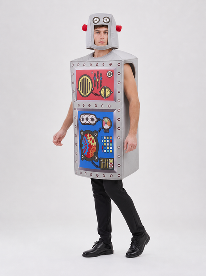 Robot Costume with Helmet for Halloween and Parties