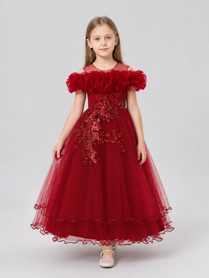 Full Princess Dress with Off-the-Shoulder Design and Sequins Costume Dresses detail 2