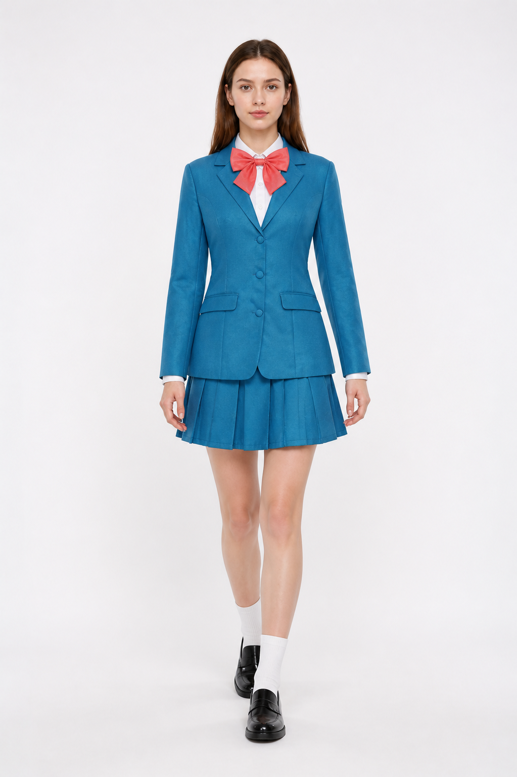School Uniform Set with Pleated Skirt Costumes detail