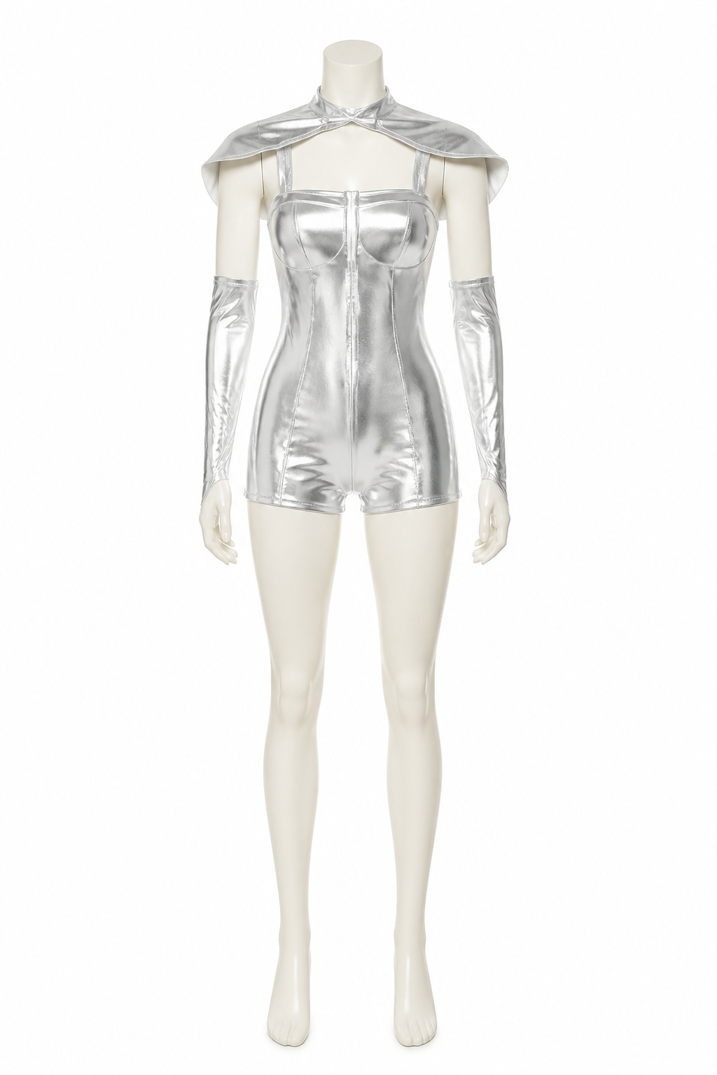 Silver cosplay romper with wings Costumes detail