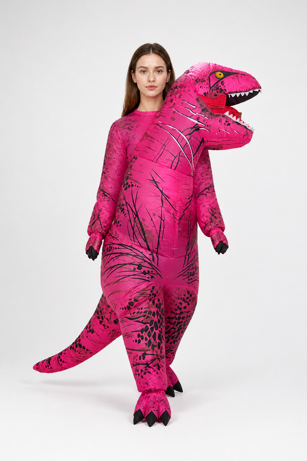 Pink Dinosaur Carnival Costume with a Long Tail Costumes detail 2