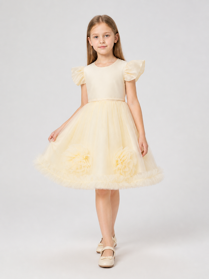Children's Princess Dress with Flutter Sleeves Costume Dresses detail 2