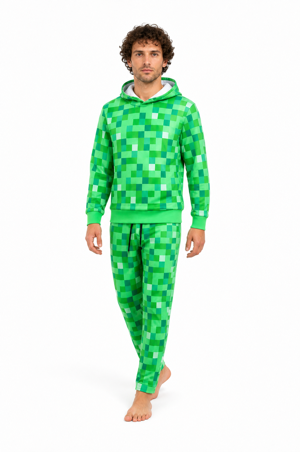 Kids' Minecraft Green Pixel Costume
