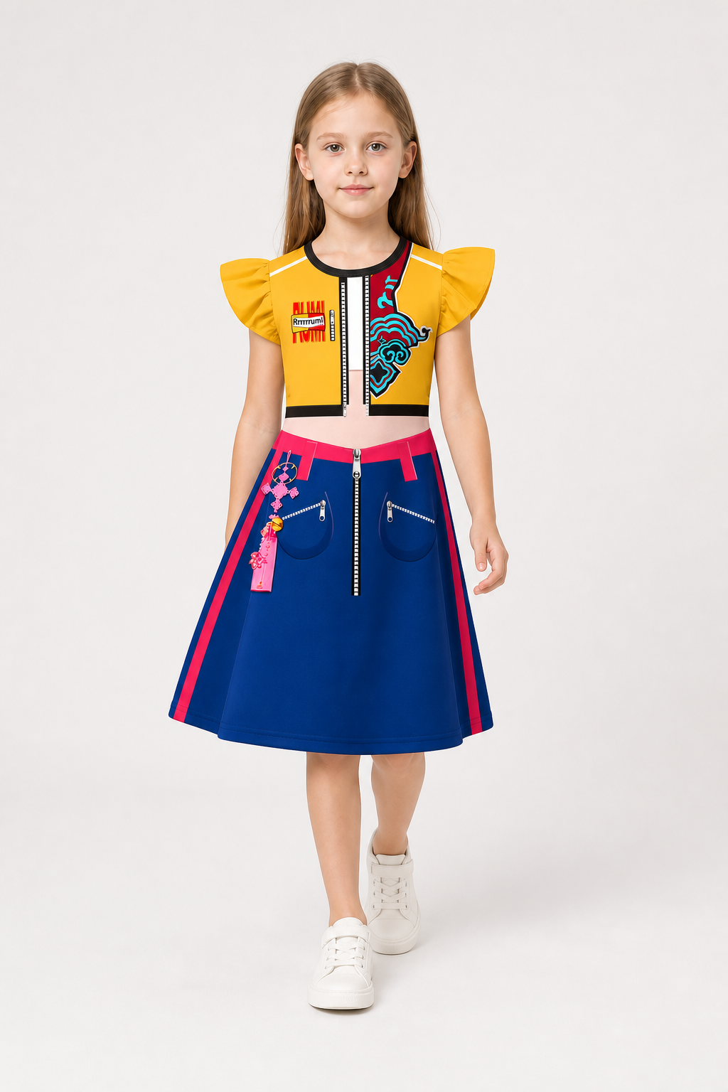 Halloween Printed Striped Carnival Costume Dress