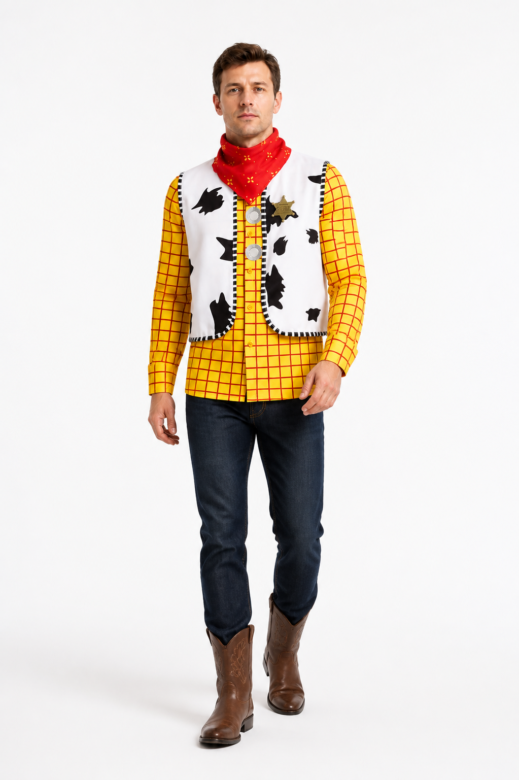 Sheriff Shirt with Star and Bandana for Cosplay Costumes detail
