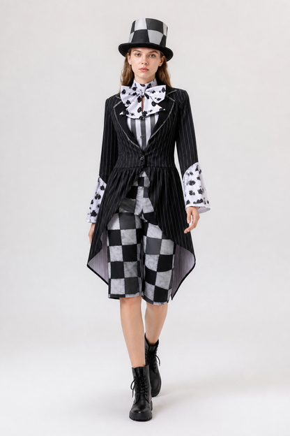 Cosplay costume with tailcoat jacket and plaid shorts Costumes detail 2