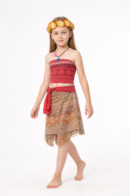 Children's Carnival Costume with Top and Fringed Skirt Costumes detail 2