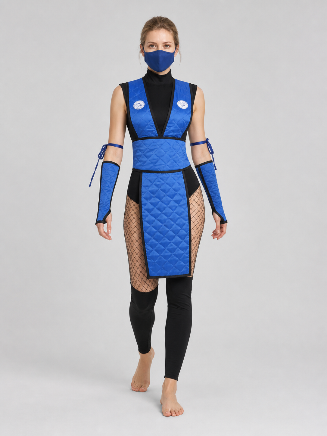 Mortal Kombat Ninja Cosplay Costume with Mask and Belt Costume Masks detail 2