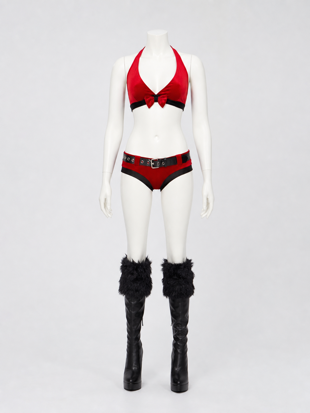 Red and Black Christmas Hooded Costume