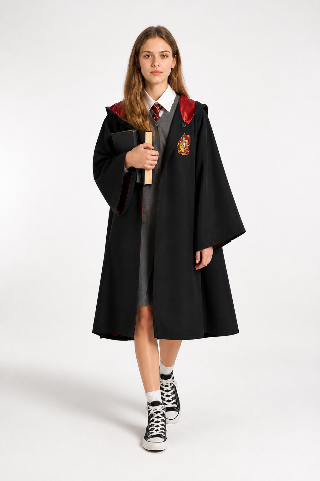 Costume with a Long Black Robe and Red Lining Costumes detail 2