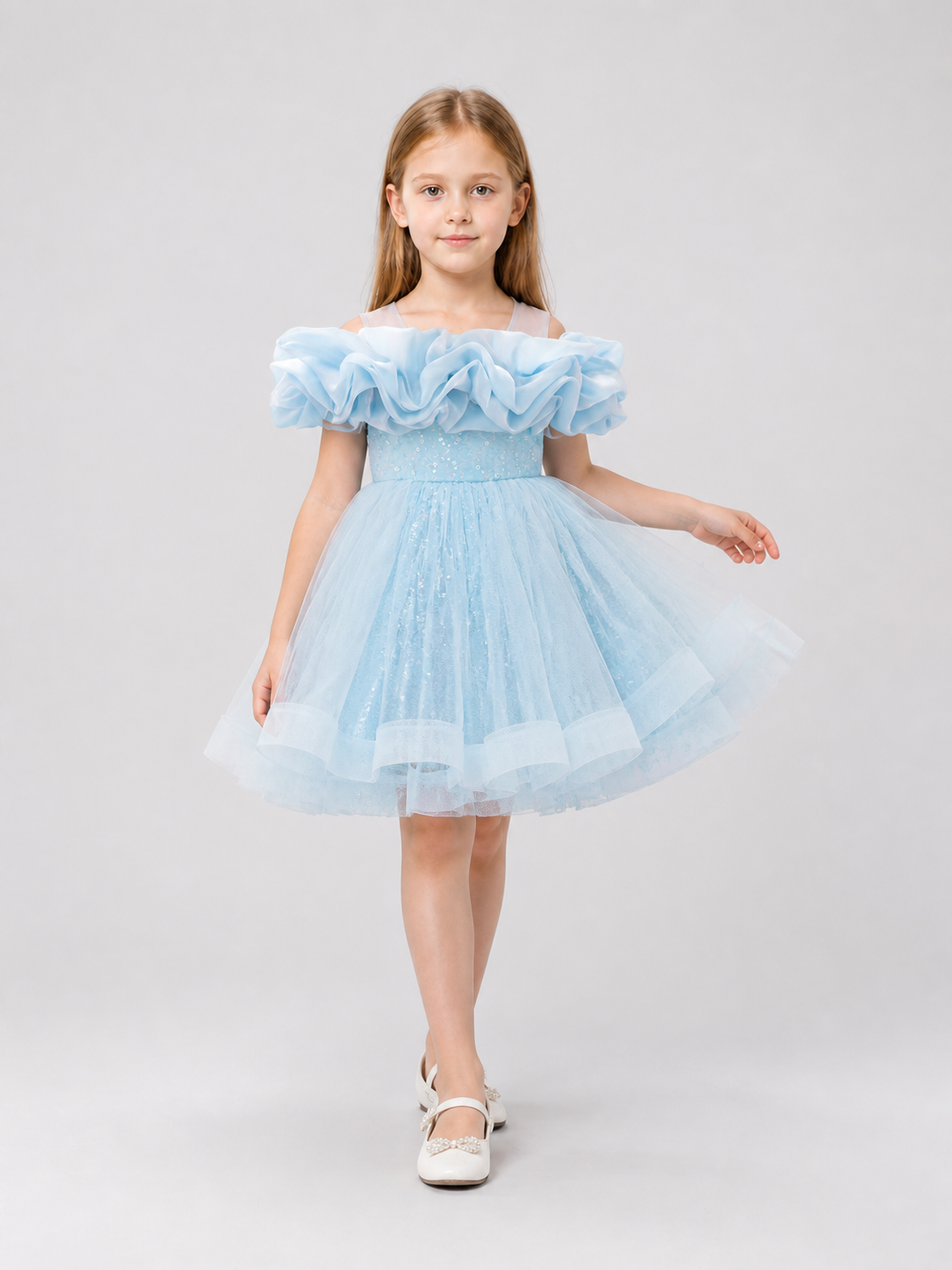 Sequin Princess Dress for Girls with a Full Skirt Costume Dresses detail 2