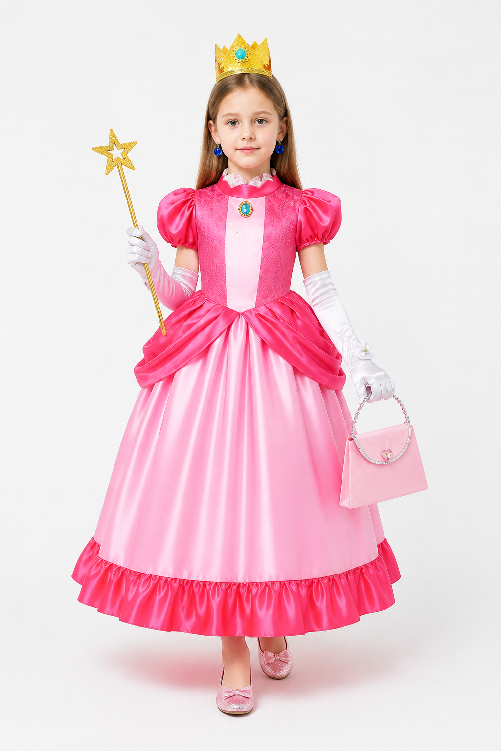 Princess Costume with Crown and Magic Wand Costume Headwear detail 2