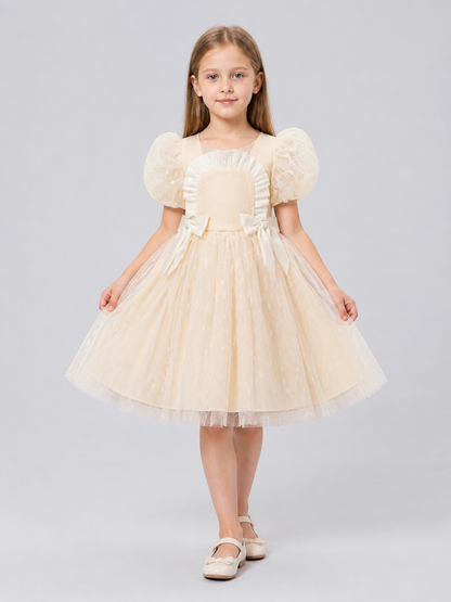 Princess Dress with Puff Sleeves and Tulle Skirt Costume Dresses detail 2