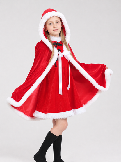 Festive Santa Costume: Dress and Cape