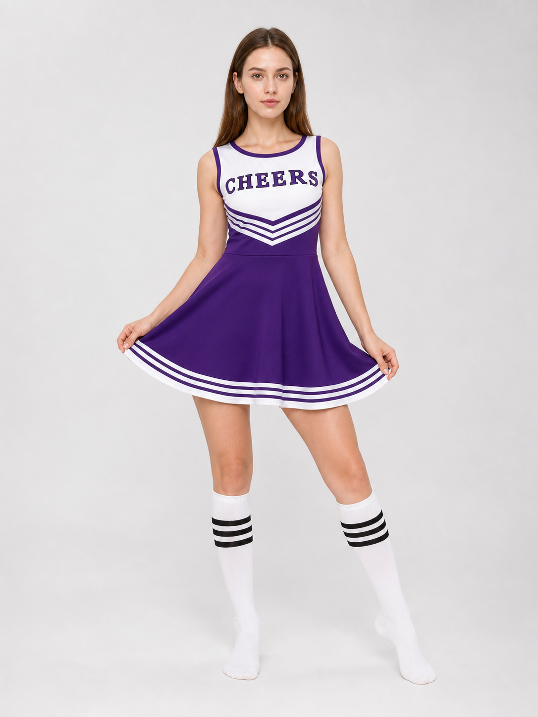 CHEERS Cheerleading Costume with Pom-Poms