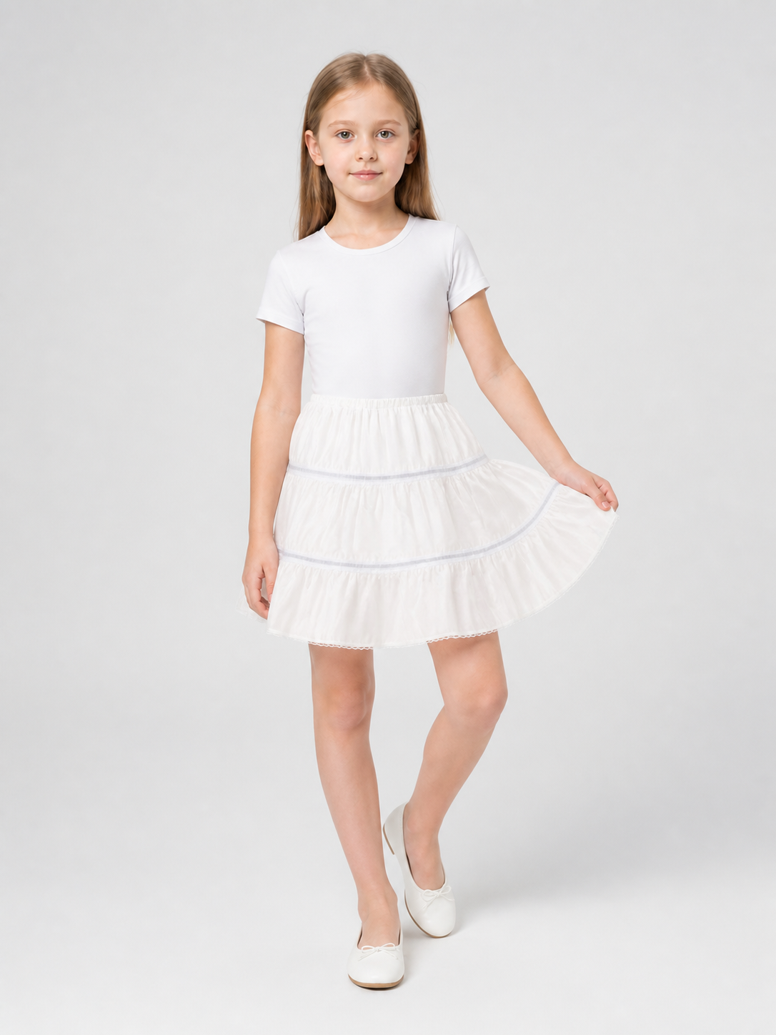 Multi-Layer White Fluffy Tutu Skirt for Carnival Costumes detail 2
