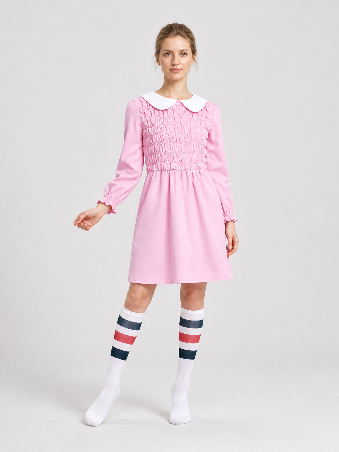 Eleven Costume for Kids: Pink Dress and Leg Warmers Costume Dresses detail 2