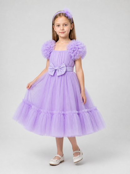 Festive Tulle Dress with a Full Skirt and Bow Costume Dresses detail 2