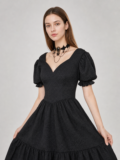 Layered gothic choker necklace with pendant