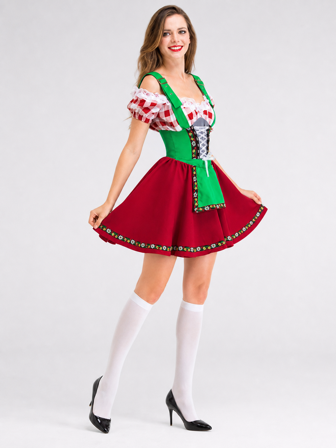 Alpine-Style National Costume with Corset