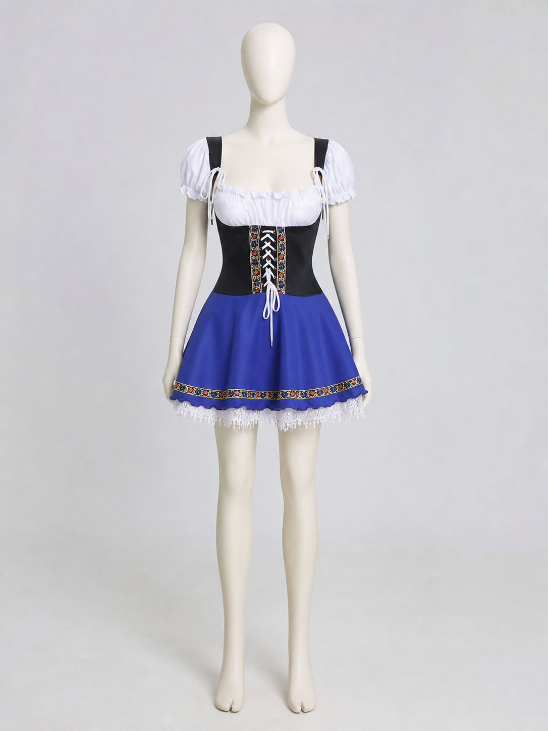 Historical Ethnic Costume with Corset and Skirt
