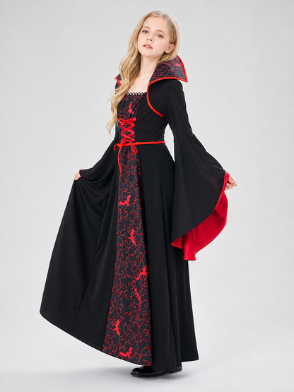 Vampire Cosplay Dress, Red and Black