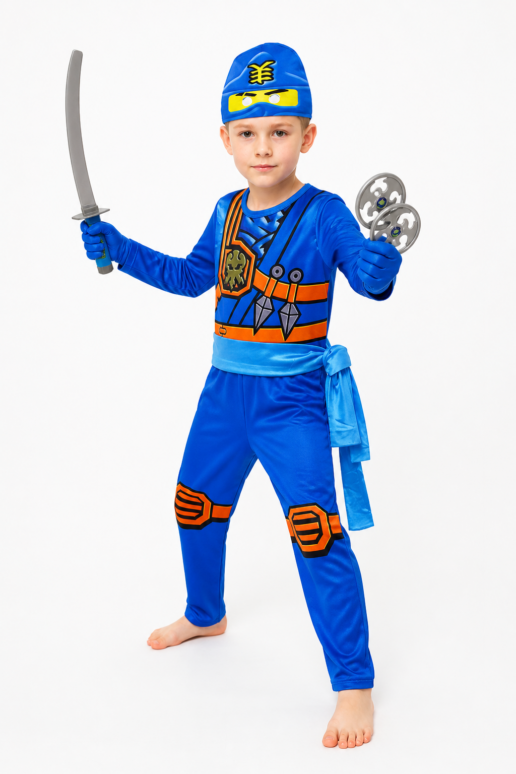 Children's Ninja Costume Jumpsuit with Mask Costume Masks detail 2
