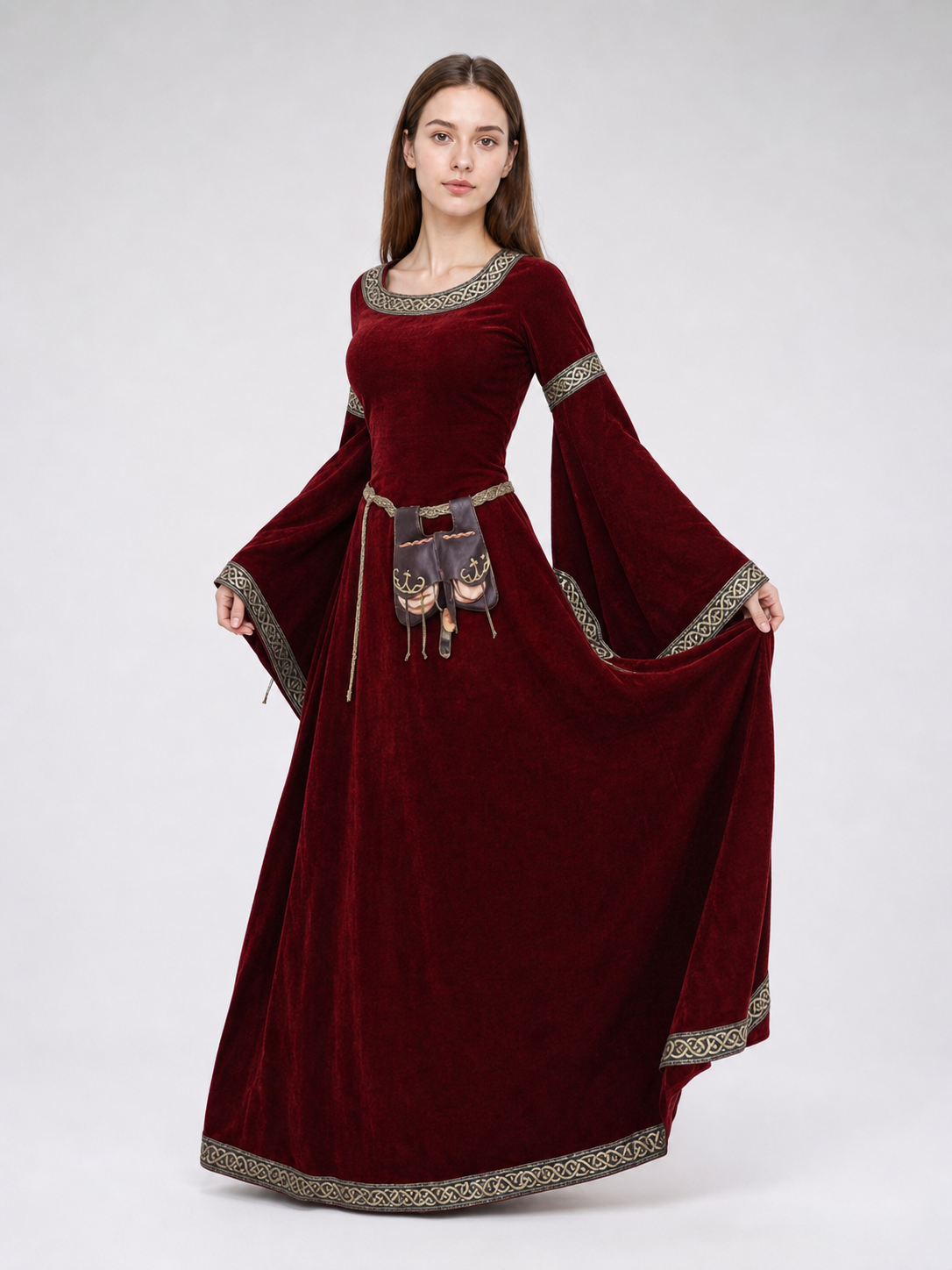 Medieval Renaissance-style dress with sleeves
