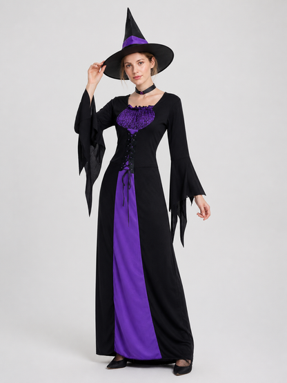 Witch Costume for Halloween: Dress, Hat, Collar Costume Dresses detail