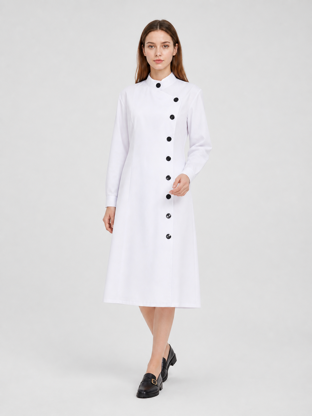 Halloween Carnival Costume, White Long Coat Costumes detail
