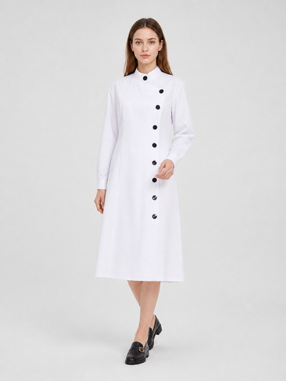 Halloween Carnival Costume, White Long Coat Costumes detail