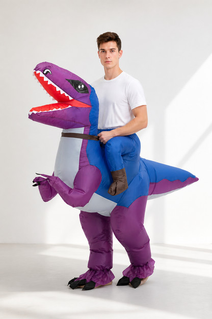 Inflatable Dinosaur Costume with Long Tail on-model alternate view