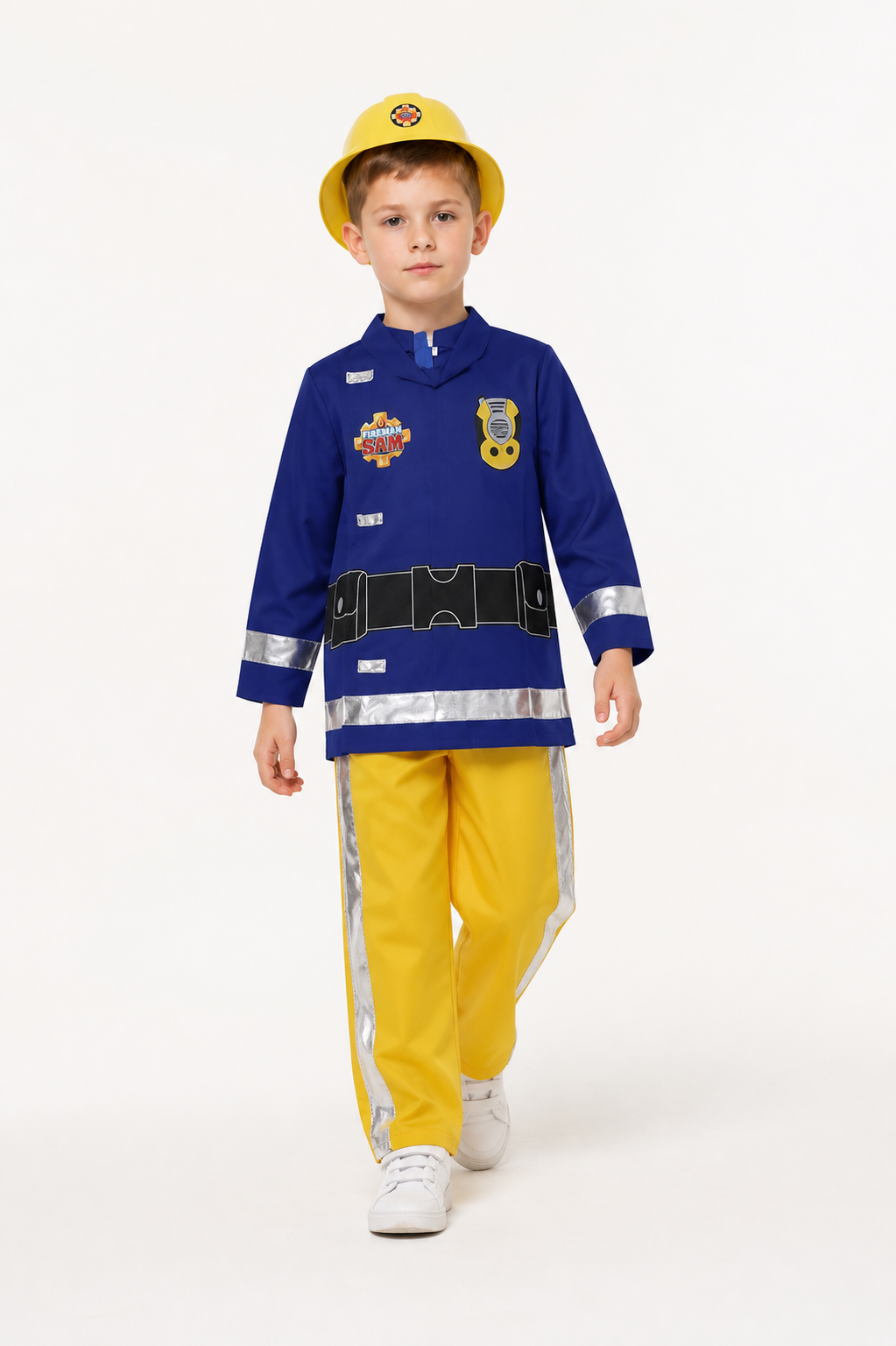Kids' Firefighter Costume with Helmet for Halloween Costumes detail 2
