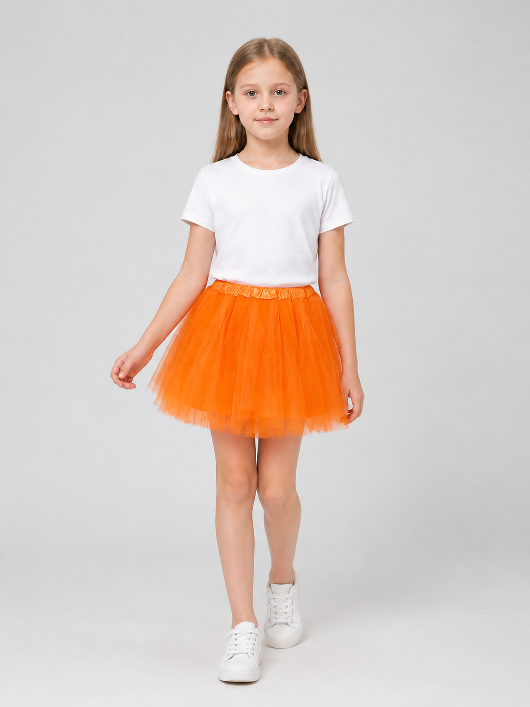 Orange Full Tulle Skirt for Halloween Costumes detail 2