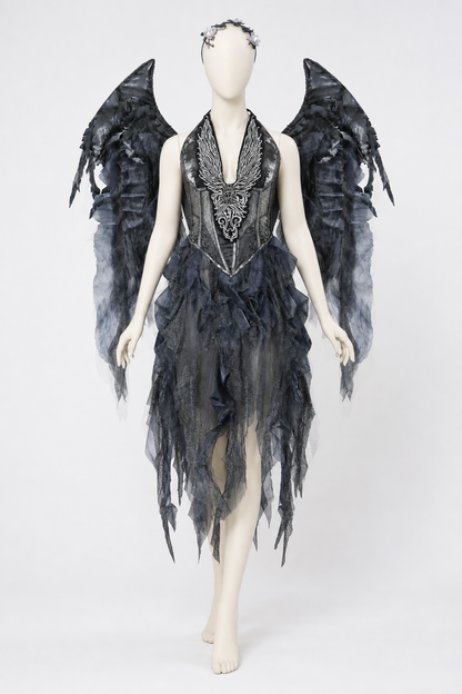 Stage Costume with Wings and Wreath for Performances Costumes detail