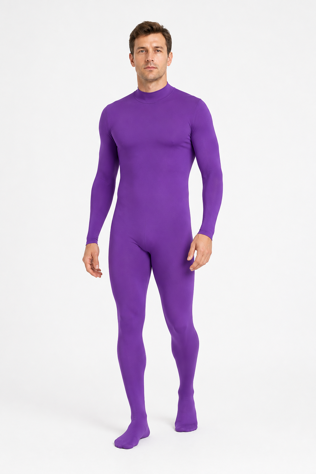 Purple Invisible Person Halloween Jumpsuit with Hood Costumes detail 2