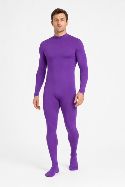 Purple Invisible Person Halloween Jumpsuit with Hood Costumes detail 2