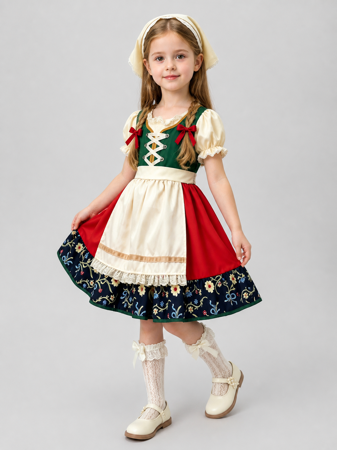 Bavarian-Style Carnival Dirndl Dress Costume Dresses detail 2