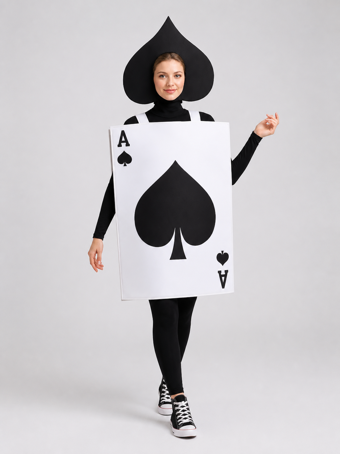 Ace of Spades Playing Card Carnival Costume for Halloween Costumes detail 2